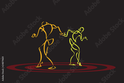 illustration of a couple dancing