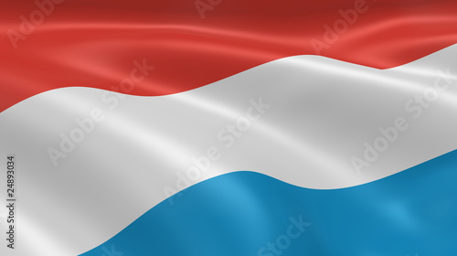 Luxembourger flag in the wind