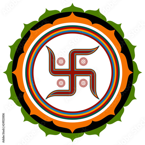 Spiritual Swastika Lotus Design