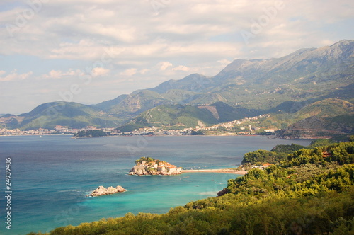 Panorama of Sveti Stefan, Montenegro