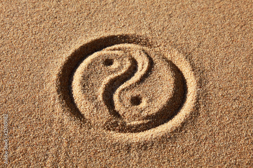 Yin & Yang in Sand