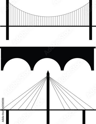 bridge silhouette vector