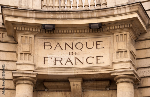 Enseigne Banque de France, finances et économie française