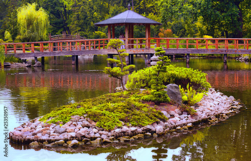 Japanese garden in Wroclaw, Poland