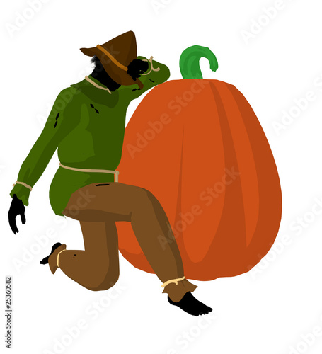 Halloween Scarecrow Art Illustration Silhouette