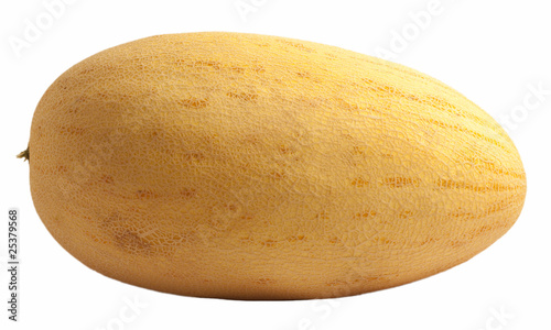 Tasty yellow melon on a white background