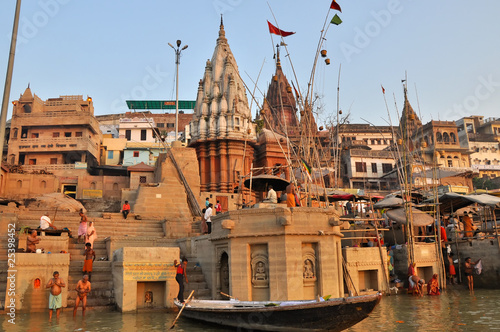 Indian People in Holy Varanasi.