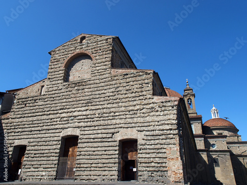 Florence - raw facade of the basilica San Lorenzo