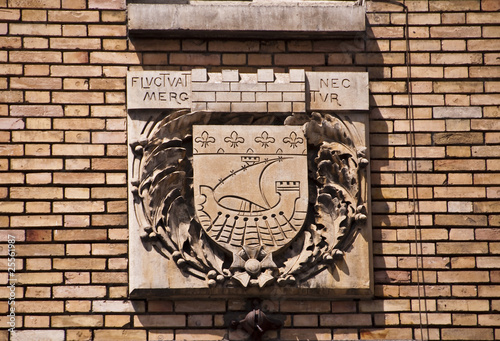 Blason et devise de la ville de Paris - France