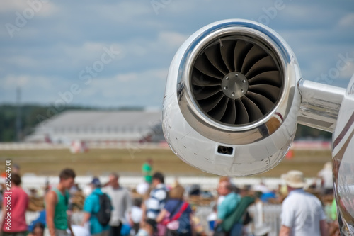 jet aircraft on display at an airshow