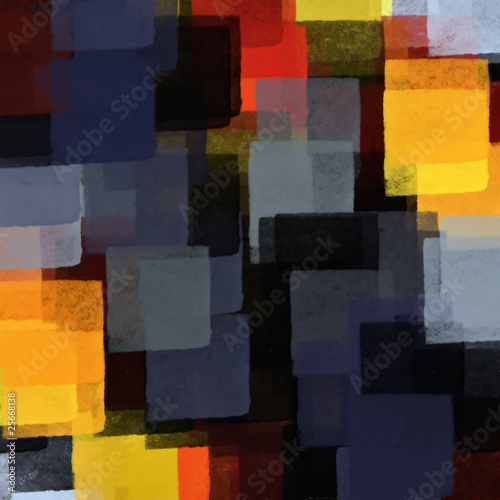 Rectangular shapes and colors abstract illustration.