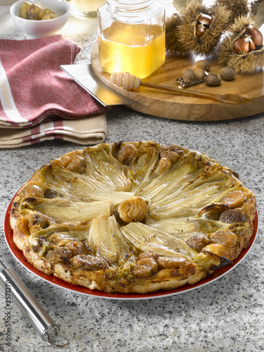 tatin d'endives aux châtaignes