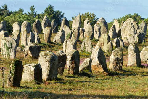 carnac monoliths in brittany, france