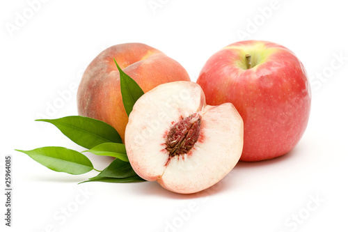 peach and apple