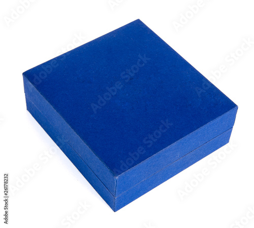 Blank blue box isolated