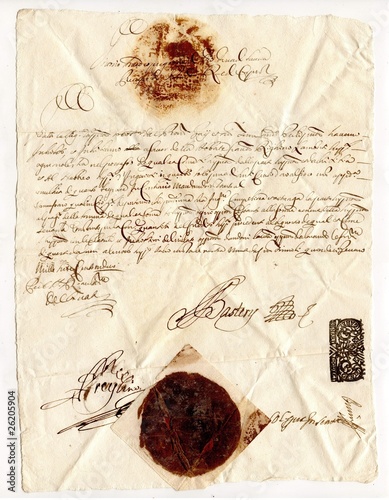 Vecchio documento Amedeo di Savoia 1711