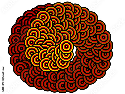 Hypnotic spiral snake background
