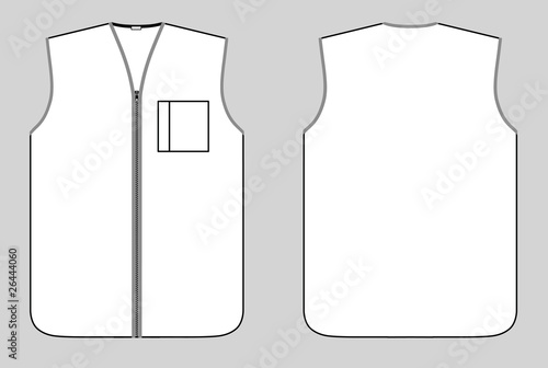 Worker waistcoat with zipper and pocket
