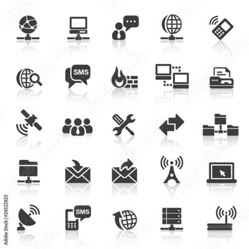 Black Web Icons - Internet & Communication