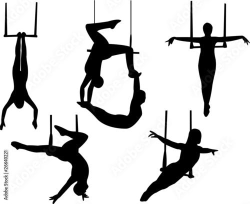 trapeze silhouette vector