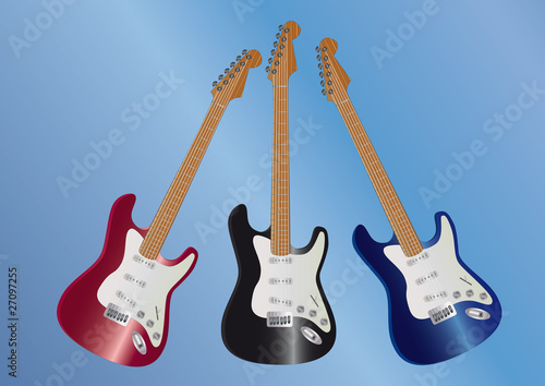 3 guitars-stock