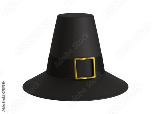 A render of an isolated pilgrim hat