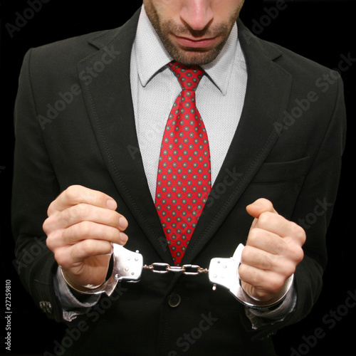 business man in handcuffs