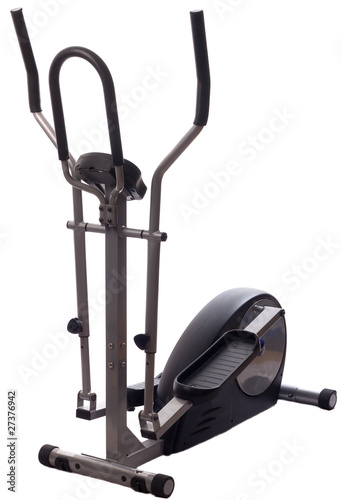 elliptical cross trainer isolated on white.