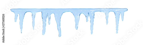 icicles on the white background