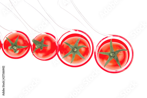 cherry tomatoes on white