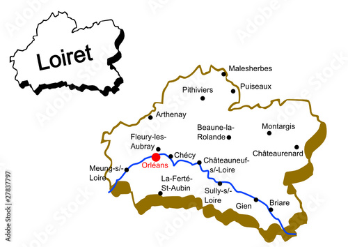 Carte du Loiret