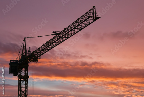 column crane at dawn