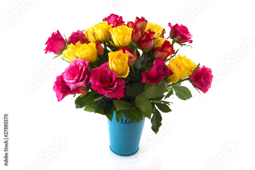 Bouquet colorful roses