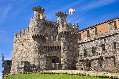Gate of the Templar castle of Ponferrada, Leon, Spain