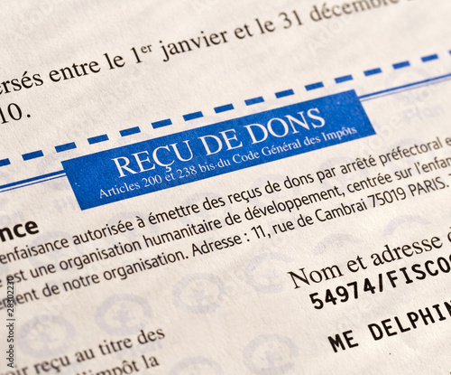 Reçu fiscal de dons, optimisation fiscale, déductions et réductions de l'impôt sur le revenu en France