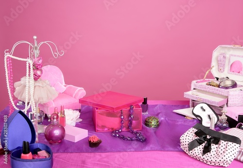 barbie style fashion makeup vanity dressing table
