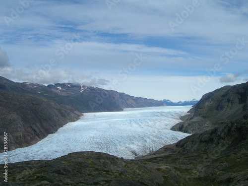 Greenlandic glacier on a summer day