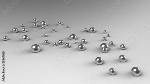 Mercury droplets