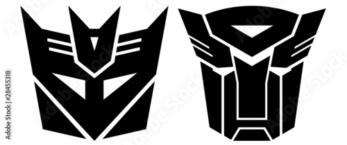 Transformers. Two signs- Autobot and Desepticon