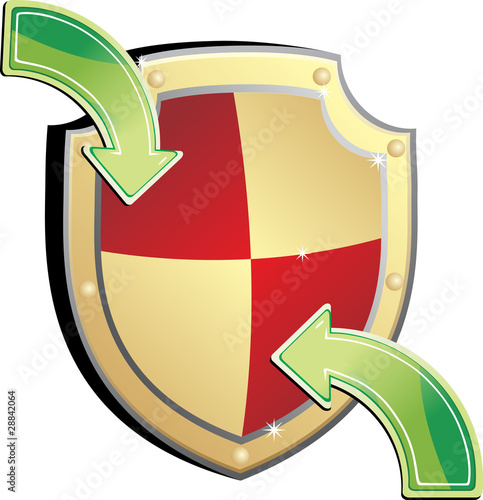 Shield and arrow