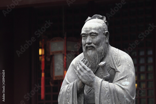 Statue of Confucius at Temple in Shanghai, China