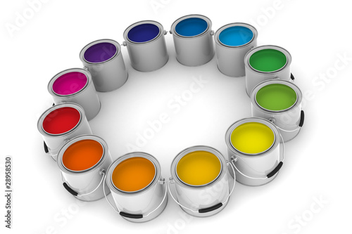 Paint Cans Color Wheel