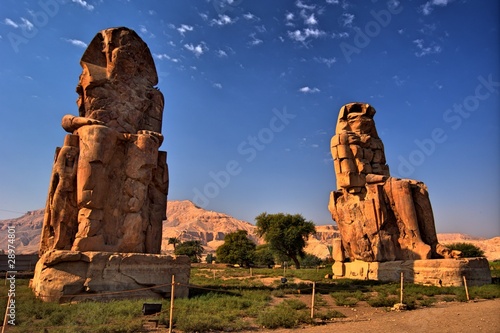 The Colossi of Memnon (1350 BC). Luxor, Egypt