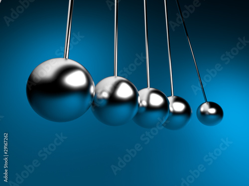 newton cradle 3d ballancing