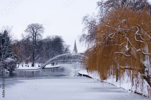 Frozen great river ouse Bedford