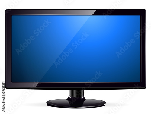 lcd tv, realistic vector illustration.