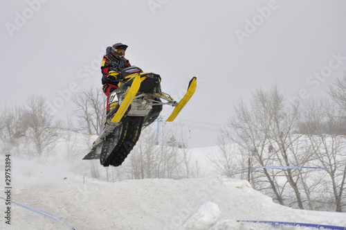 Russia, Samara, snowmobile racing, January 30, 2011, airborne
