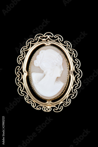 vintage cameo brooch