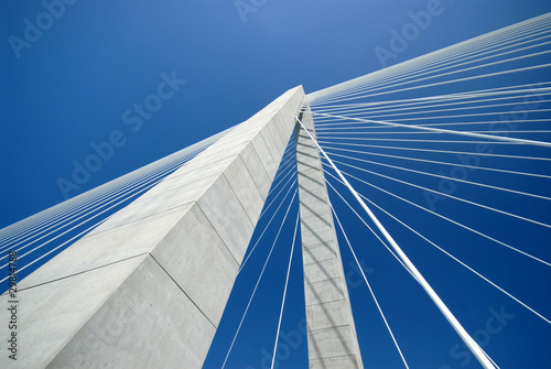 Detail of Arthur Ravenel Bridge in Charleston SC