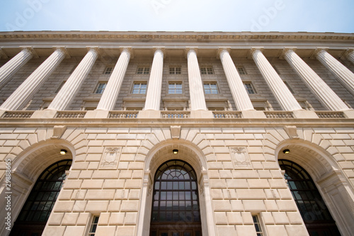Imposing Facade of IRS Building Washington DC, USA